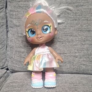 Pastel Rainbow Dress Doll with Pink & Blue Boots